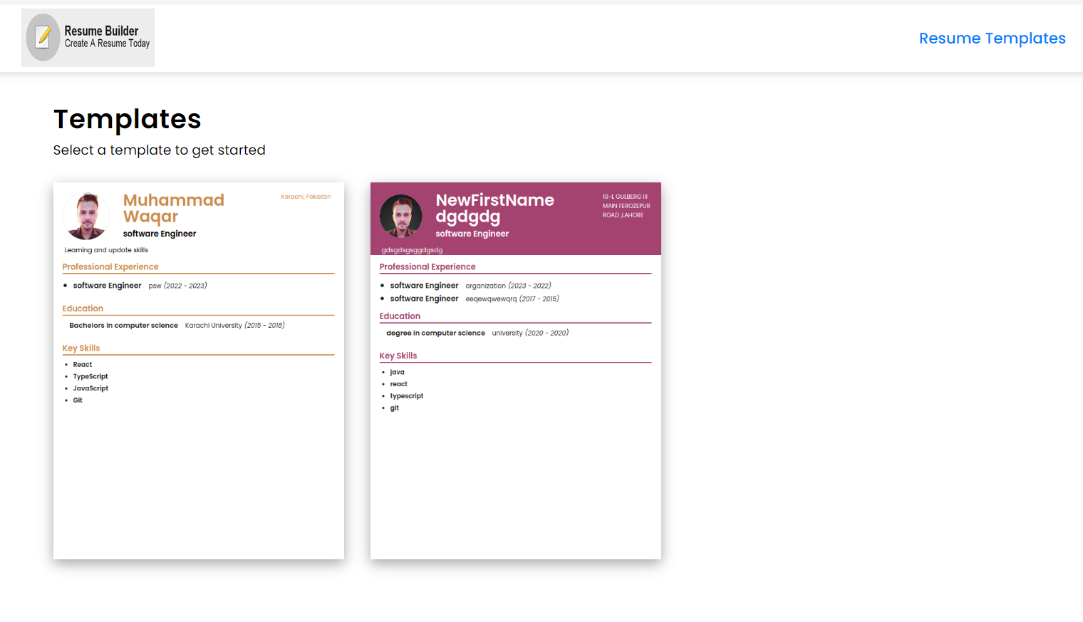 Resume Builder